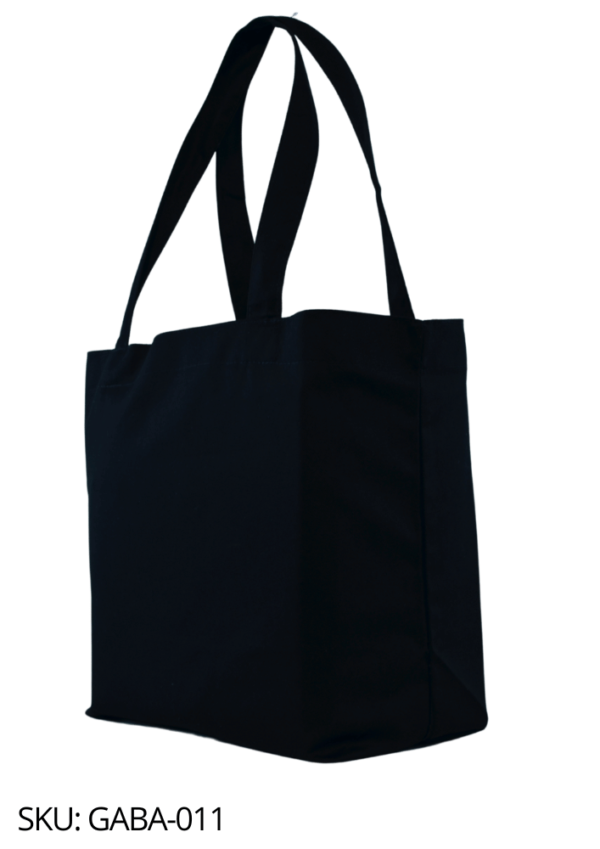 Bolsa de gabardina negra con corte holandés