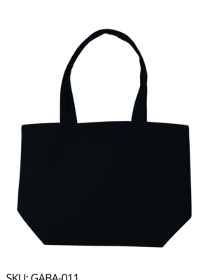 Bolsa de gabardina negra con corte holandés