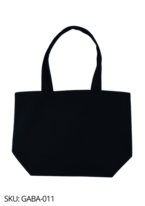 Bolsa de gabardina negra con corte holandés