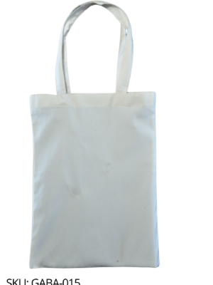 Bolsa de loneta color crudo, plana