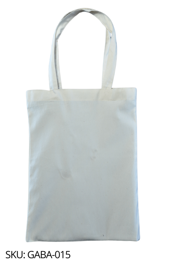 Bolsa de loneta color crudo, plana