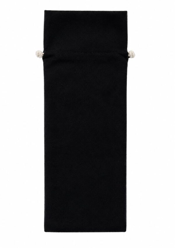costal gabardina negra con flor 12 x 22.5 Costal gabardina negro con flor