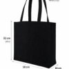 esquema bolsa de gabardina negra corte holandés