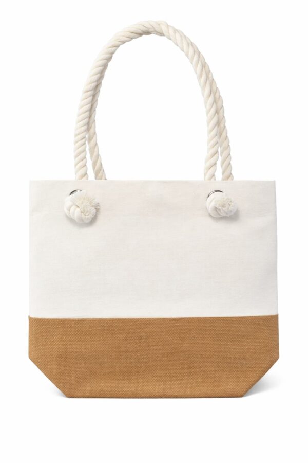 Bolsa de loneta con yute y cordón 40 x 40 cm