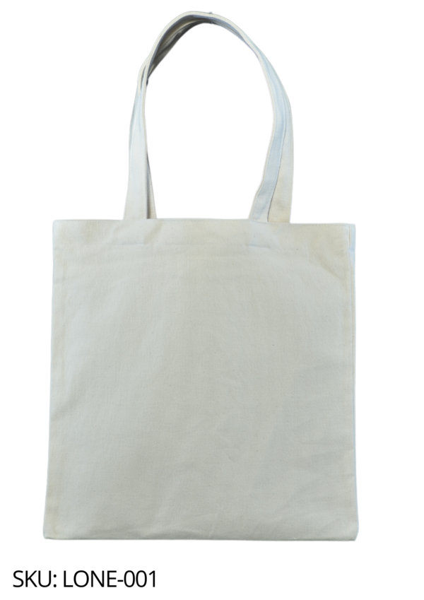 Bolsa de loneta plana de color crudo