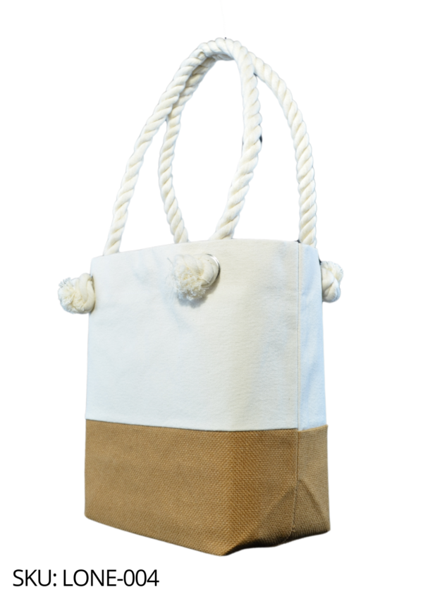 bolsa de loneta con yute y cordon