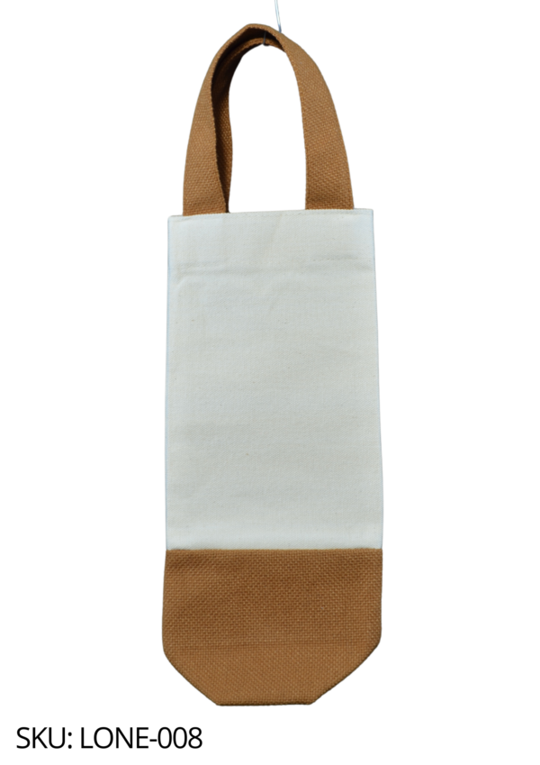 Bolsa para botella con yute