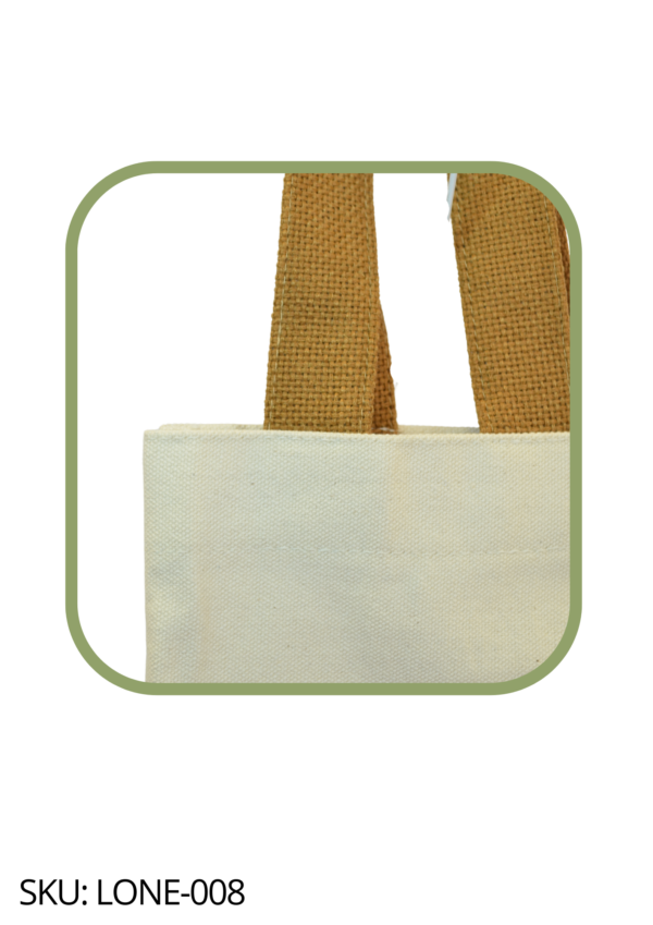 Bolsa para botella de loneta con yute