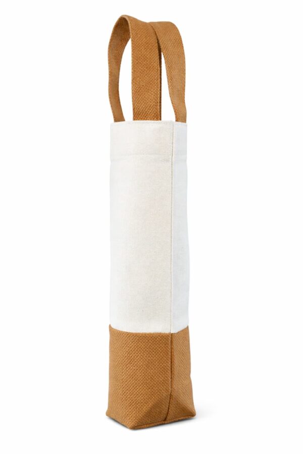 Bolsa para botella de loneta con yute