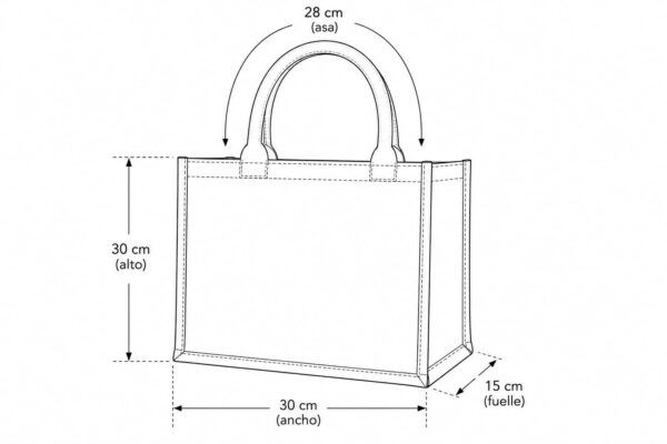 esquema bolsa de yute de caja grande esquema bolsa de yute de importación caja 30 x 30 x 15 cm