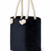 Bolsa de loneta negra con cordón Bolsa de loneta negra con cordón