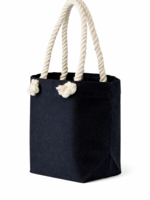Bolsa de loneta negra con cordón