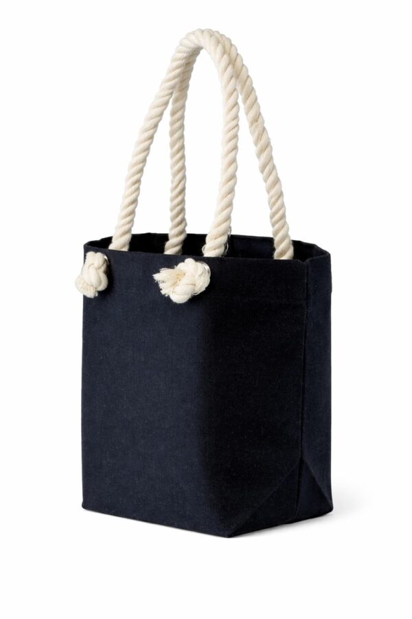 Bolsa de loneta negra con cordón Bolsa de loneta negra con cordón