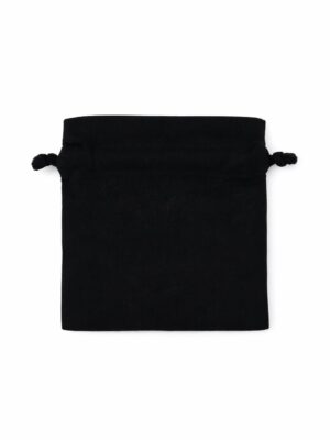 Costal de gabardina negro con flor