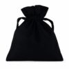 Costal negro de gabardina con flor