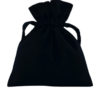 Costal de gabardina negro con flor