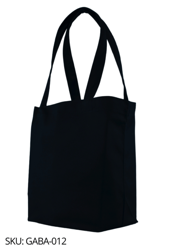 Bolsa de gabardina negra con corte holandés