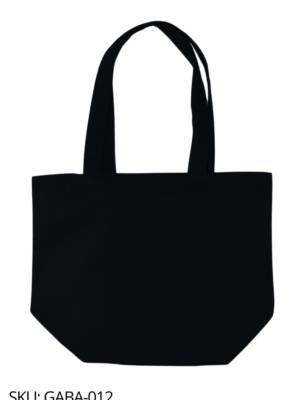 Bolsa de gabardina negra con corte holandés
