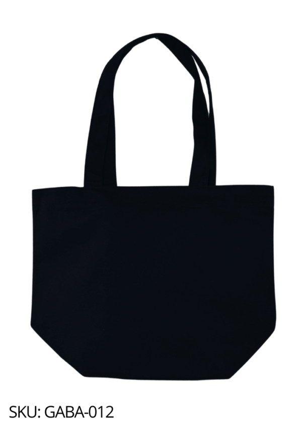 Bolsa de gabardina negra con corte holandés