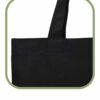 Bolsa de gabardina negra corte holandés