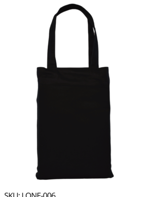 Bolsa de gabardina negra con corte holandés