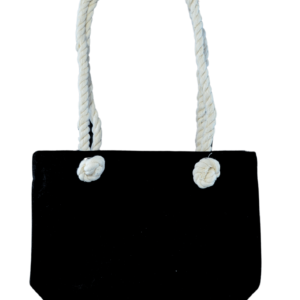 Bolsa de loneta negra con cordón