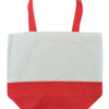 Bolsa de loneta con yute rojo