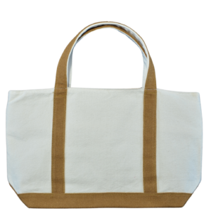 Bolsa de loneta con yute y cierre