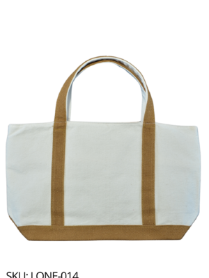 Bolsa de loneta con yute y cierre