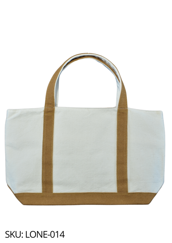 Bolsa de loneta con yute y cierre
