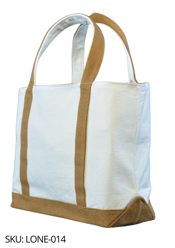 Bolsa de loneta con yute y cierre