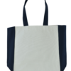 Bolsa de loneta cruda con laterales de loneta negra