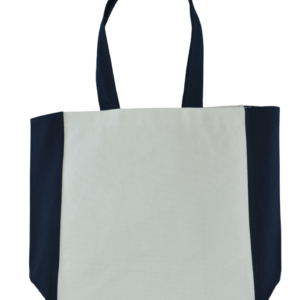 Bolsa de loneta cruda con laterales de loneta negra