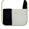 Bolsa de loneta cruda con loneta negra