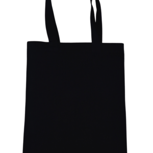 Bolsa de loneta negra plana