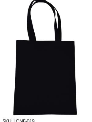 Bolsa de loneta negra plana