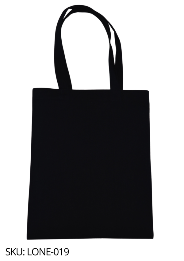 Bolsa de loneta negra plana