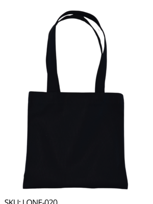 Bolsa de loneta negra plana