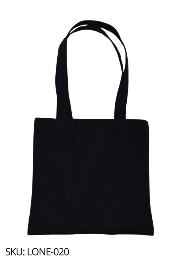 Bolsa de loneta negra plana