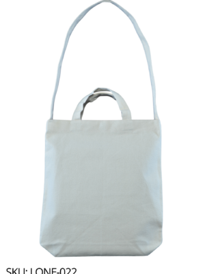 Bolsa de loneta con doble asa y broche