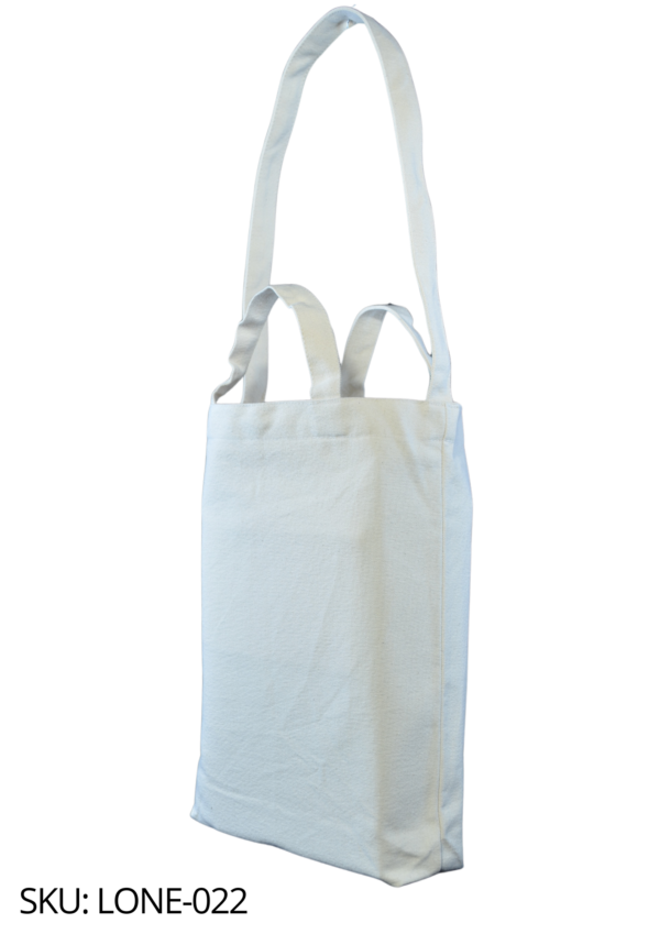 Bolsa de loneta con doble asa y broche