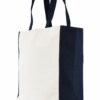Bolsa de loneta cruda con loneta negra