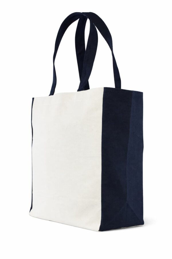 Bolsa de loneta cruda con loneta negra