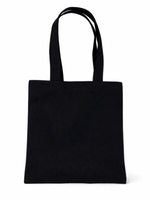 Bolsa de loneta negra plana