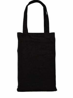 Bolsa de gabardina negra con corte holandés