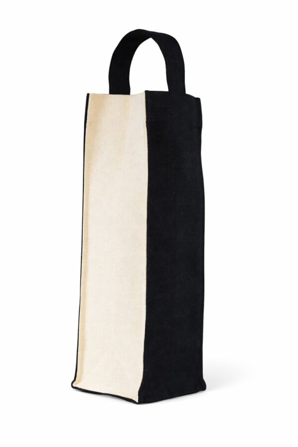 bolsa para botella negra con cruda Bolsa de lona para botella