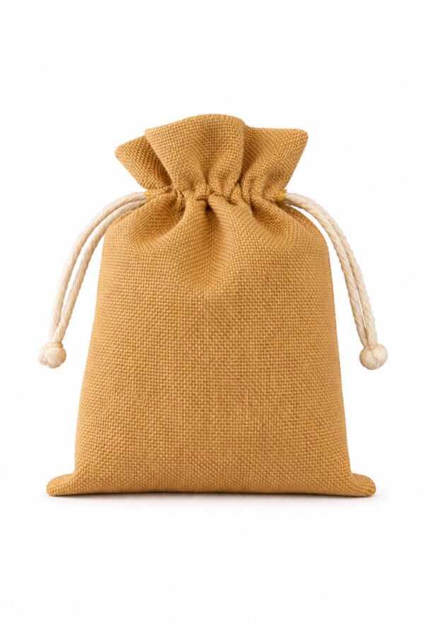Costal de yute con flor 20 x 23 cm