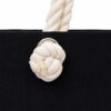 detalle bolsa de loneta negra con cordón detalle bolsa de loneta negra con cordón