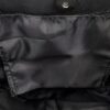 Bolsa de loneta negra con broche y forro