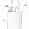 esquema bolsa de loneta cruda de asa larga y corta
